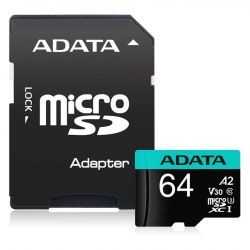 Κάρτα Μνήμης ADATA microSDXC 64GB UHS-I U3 V30S A2