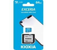 Kioxia EXCERIA microSDXC 64GB U1 UHS-I 100MB/s με αντάπτορα