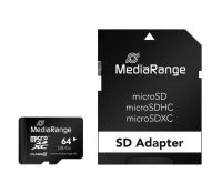 MediaRange 64GB MicroSDXC Κάρτα Μνήμης Class 10 με SD Adapter, MR955