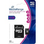 MediaRange Micro SDHC Class 10 With SD Adaptor 4 GB (High Capacity) (MR956)