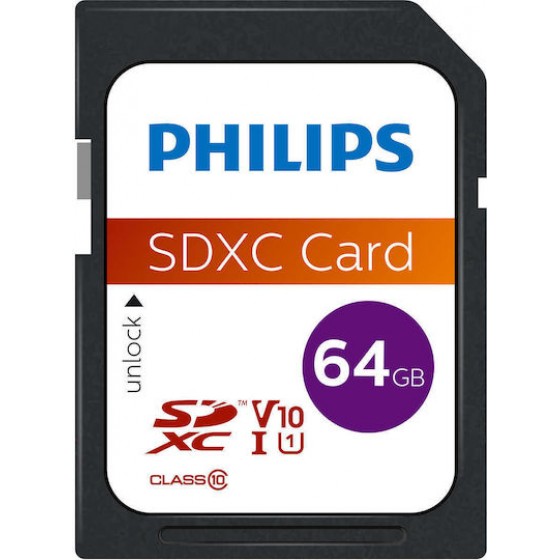 Κάρτα Μνήμης Philips SDXC Ultra Pro 64GB Class 10 V10
