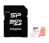 SILICON POWER Κάρτα Μνήμης microSDXC Superior 64GB C10 UHS-I U3 A1 V30