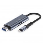 Tech-Protect Ultraboost Card Reader Lightning σε USB 3.0 για SD/microSD Γκρι 