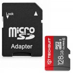 Techsuit - Memory Card THCM26 (THCM269128) - with Adapter, MicroSDHC, Class 10, 128GB - Red Techsuit - Memory Card THCM26 (THCM269128) - with Adapter, MicroSDHC, Class 10, 128GB - Red