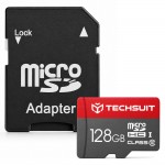 Techsuit - Memory Card THCM26 (THCM269128) - with Adapter, MicroSDHC, Class 10, 128GB - Red Techsuit - Memory Card THCM26 (THCM269128) - with Adapter, MicroSDHC, Class 10, 128GB - Red