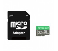 Techsuit - Memory Card THCM11 (THCM11832) - with Adapter, MicroSDHC, Class 10, 32GB - Green