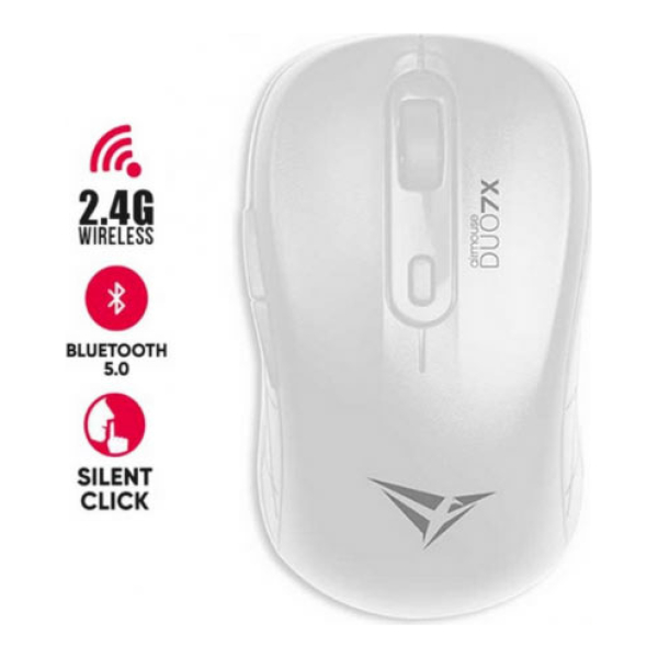 ALCATROZ SILENT AIRMOUSE DUO 7X WIRELESS/BT MOUSE WHITE