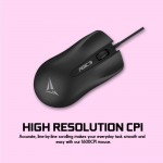 ASIC3BLK, ALCATROZ WIRED MOUSE ASIC 3 BLACK