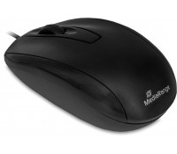 MediaRange Optical Mouse Corded 3-Button (Black, Wired) (MROS211)