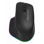 POWERTECH PT-1253 Ασύρματο Gaming Ποντίκι, 2.4GHz & Bluetooth, 2000DPI, 650mAh, RGB, Μαύρο