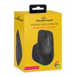 POWERTECH PT-1253 Ασύρματο Gaming Ποντίκι, 2.4GHz & Bluetooth, 2000DPI, 650mAh, RGB, Μαύρο