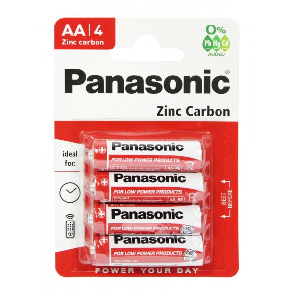 Panasonic Μπαταρίες Zinc Carbon AA R6 1.5V (4 Τεμάχια)