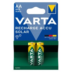 VARTA Επαναφορτιζόμενες Μπαταρίες NiMH Solar AA 800mAh 1.2V 2τμχ