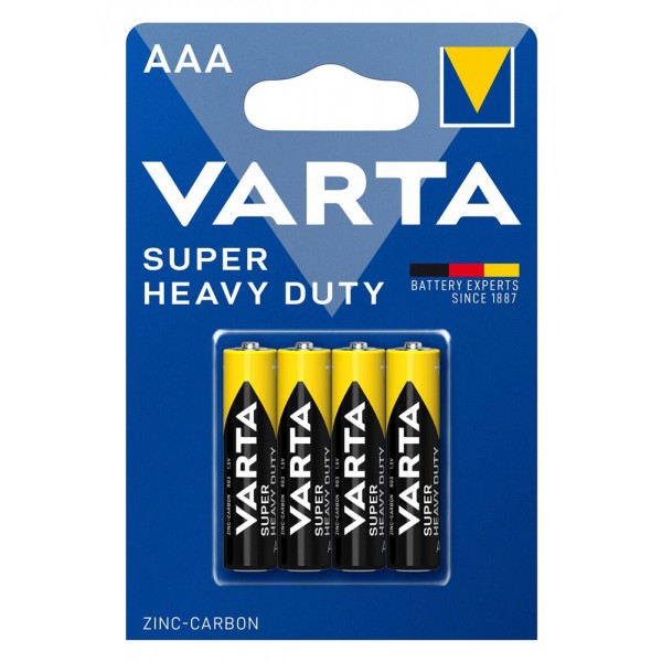 Varta Zinc Carbon Super Heavy Duty AAA R03 Μπαταρίες (4 τεμάχια)