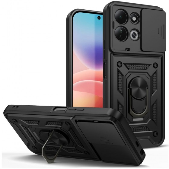 Tech-Protect CamShield Pro Θήκη για Xiaomi Redmi 17 4G / 5G με Κάλυμμα Κάμερας & Ring 360° Μαύρη