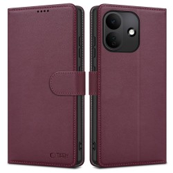 Θήκη Πορτοφόλι Tech-Protect Wallet για Xiaomi Redmi Note 17 Pro 5G – Μπορντό (Mulberry)