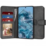 Techsuit Book Δερματίνης - Σιλικόνης Μαύρο για Google Pixel 8 Pro