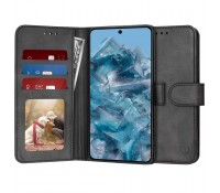 Techsuit Book Δερματίνης - Σιλικόνης Μαύρο για Google Pixel 8 Pro