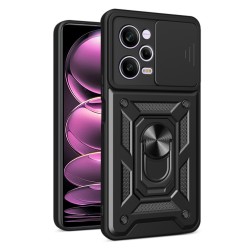 Techsuit Camshield Back Cover Πλαστικό / Σιλικόνης Μαύρο για Redmi Note 12 Pro / Poco X5 Pro