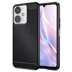 Techsuit Carbon Silicone Θήκη για Xiaomi Redmi 13C 4G / Redmi 13C 5G / POCO C65 – Μαύρη