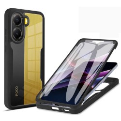 Techsuit ColorVerse 360 Full Cover Σιλικόνης Μαύρο για Poco X7 Pro