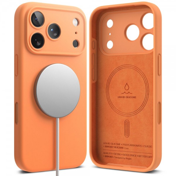 Ringke Silicone Magnetic MagSafe Θήκη για iPhone 17 Pro Max - Tangerine