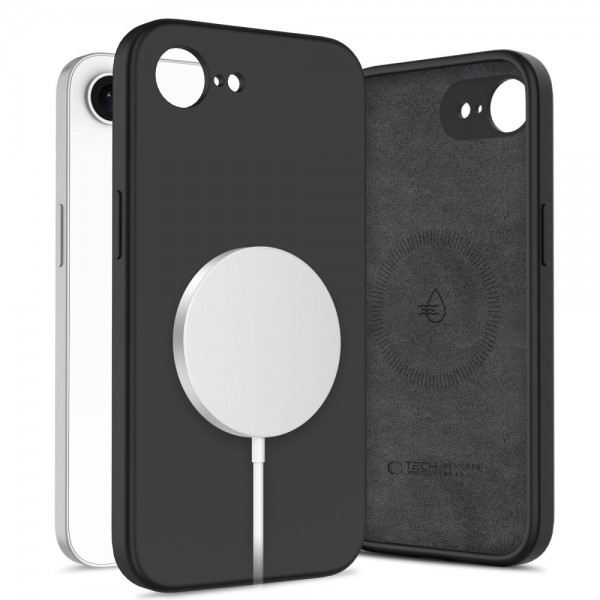 Tech-Protect Silicone MagSafe – Θήκη Σιλικόνης με MagSafe για iPhone 16e / 17e, Μαύρη