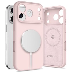 Tech-Protect Silicone MagSafe Θήκη για Apple iPhone 17 Pro – Ροζ Περλέ