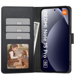 ech-Protect Matte Wallet Δερματίνης - Σιλικόνης Μαύρο για Redmi Note 15 Pro 5G