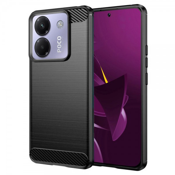 Techsuit Carbon Back Cover Σιλικόνης Μαύρο για Poco M7 Pro Techsuit Carbon Back Cover Σιλικόνης Μαύρο για Poco M7 Pro