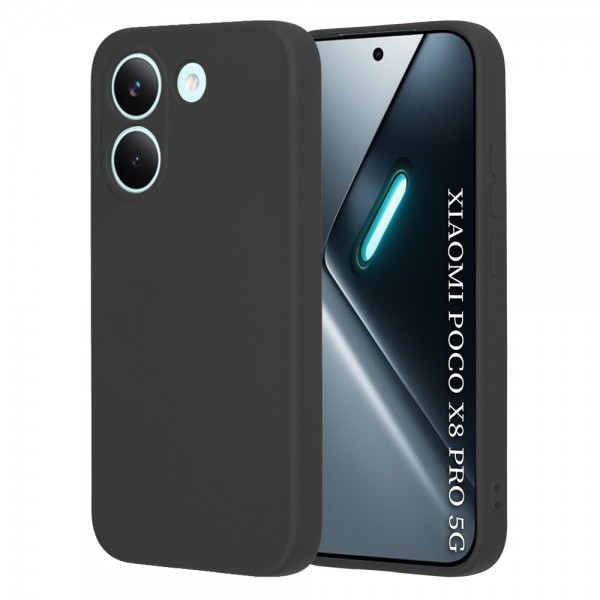 Techsuit Softflex Back Cover Σιλικόνης Μαύρη για Poco X8 Pro