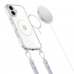 Θήκη με Λουράκι και MagSafe για iPhone 16 Tech-Protect FlexAir Chain Διάφανη (Γκρι & Ροζ)