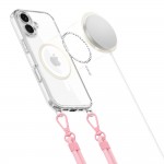 Θήκη με Λουράκι και MagSafe για iPhone 16 Tech-Protect FlexAir Chain Διάφανη (Γκρι & Ροζ)