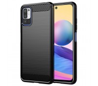 Θήκη Techsuit Carbon Σιλικόνης Μαύρη για Redmi Note 10 5G / Poco M3 Pro