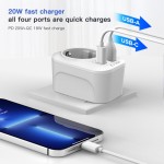 Tech-Protect Αντάπτορας ταξιδίου Πρίζας TA-100 από type-G σε type-F (UK σε GR) λευκό