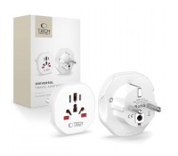 TECH-PROTECT UNIVERSAL TRAVEL ADAPTER FROM EU WHITE