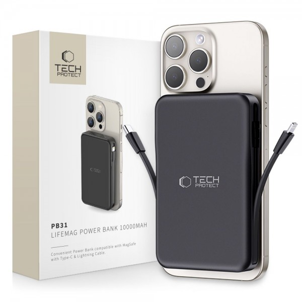 Tech-Protect PB31 Lifemag MagSafe Power Bank 10000mAh Μαύρο