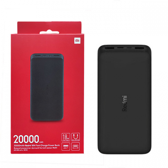 Xiaomi Redmi 18W Fast Charge Power Bank 20000mAh Μαύρο