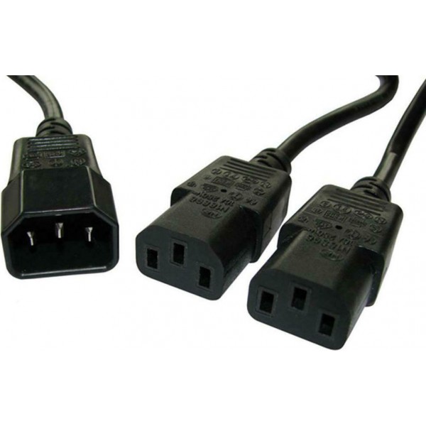 POWERTECH Καλώδιο τροφοδοσίας CAB-P008 F/2xM (3pin), 1.5m