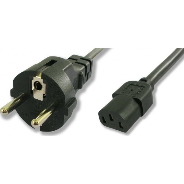 POWERTECH Καλώδιο τροφοδοσίας CAB-P020, 3x 0.75mm, CCS, 1.5m, μαύρο