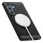 Spigen Rugged Armor Magsafe Back Cover Σιλικόνης Ανθεκτική Μαύρο για το Samsung Galaxy S25 Ultra, ACS08951