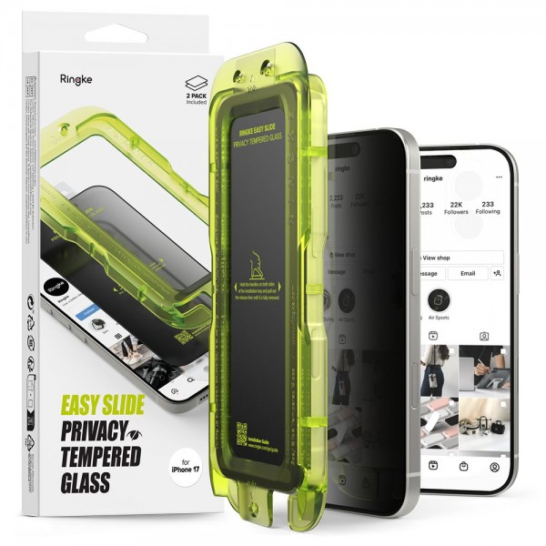 Ringke Easy Slide Privacy Tempered Glass (2 Τεμάχια) για iPhone 17