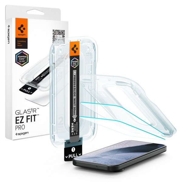Προστατευτικό Γυαλί Οθόνης Spigen Glas.tR EZ Fit Pro AluminaCore 10H+ 2-Pack για Google Pixel 11 / 11 Pro – Διάφανο