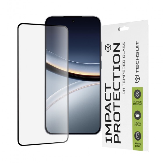 Techsuit 111D Full Cover / Full Glue Tempered Glass για Xiaomi POCO F7 – Μαύρο