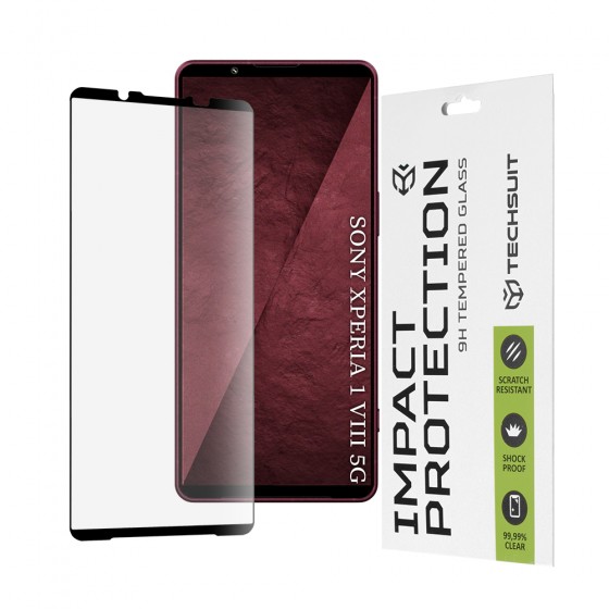 Techsuit 111D Full Cover / Full Glue – Tempered Glass Προστατευτικό Οθόνης για Sony Xperia 1 VIII – Μαύρο