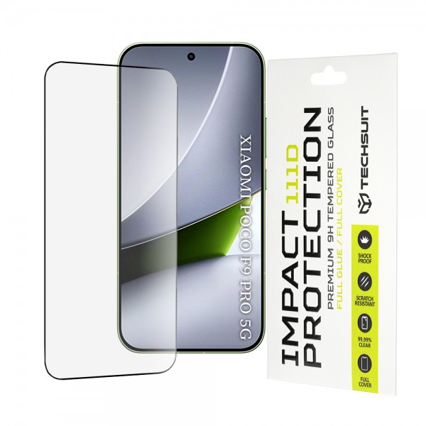 Techsuit 111D Full Cover / Full Glue – Tempered Glass Προστατευτικό Οθόνης για Xiaomi Poco F9 Pro – Μαύρο