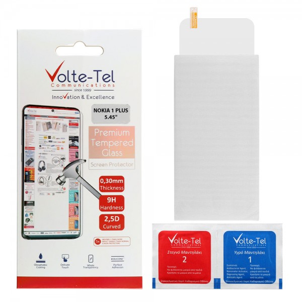 VOLTE-TEL TEMPERED GLASS NOKIA 1 PLUS 5.45" 9H 0.30mm 2.5D FULL GLUE