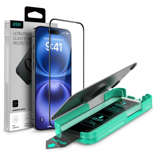ESR Armorite Full CoverTempered Glass για iPhone 15 και 16 Black