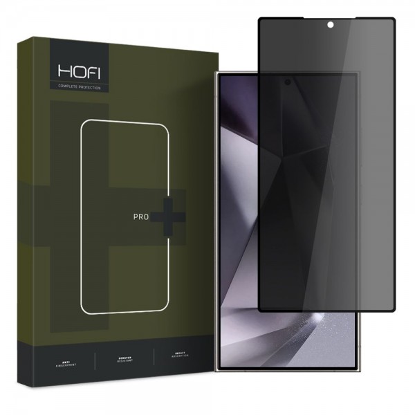 Hofi Anti Spy Glass Pro+ Privacy Μαύρο για Samsung Galaxy S24 Ultra, 5906203692286