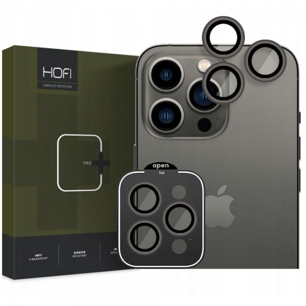 Hofi Προστασία Κάμερας Camring Tempered Glass Black για το iPhone 15 Pro / 15 Pro Max